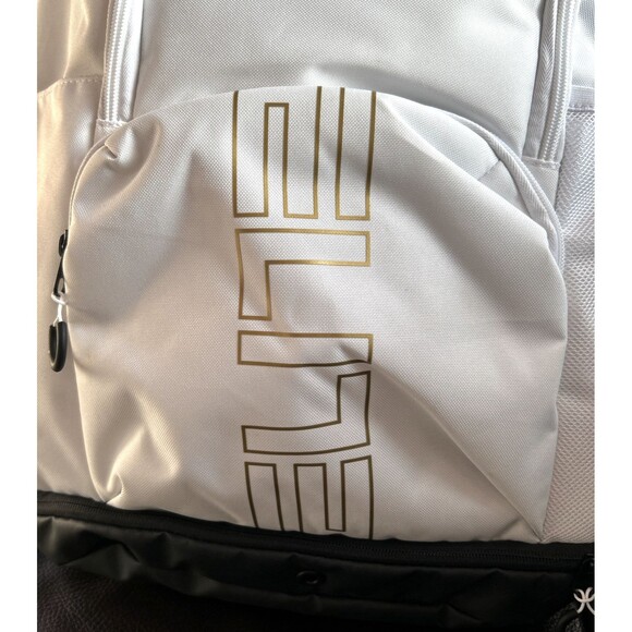 NIKE Varsity Elite Backpack HM9965-100 White / Gold Air Max Shoulder Straps NEW - Picture 7 of 7